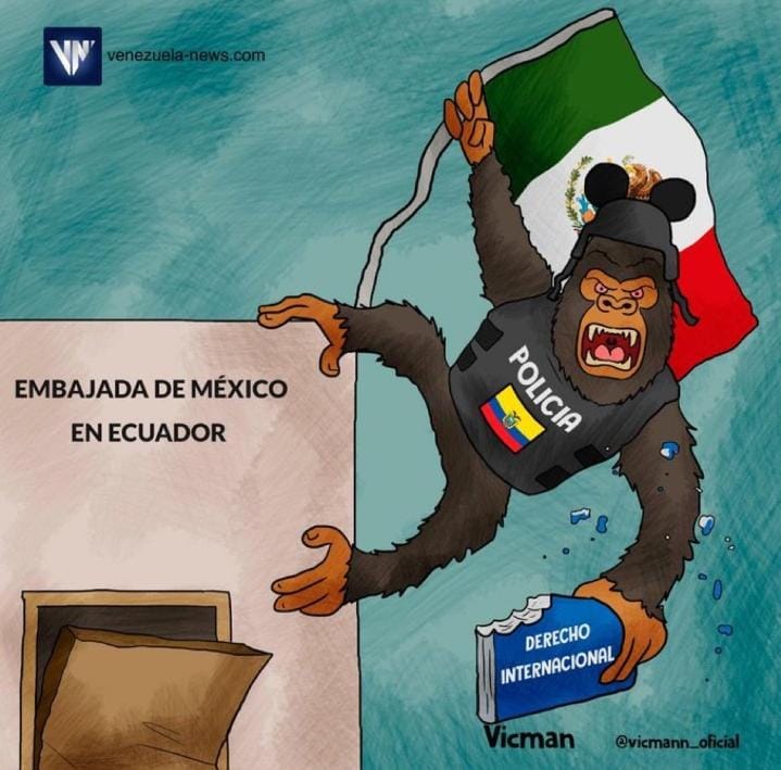 ¡Vuelven los gorilas!Desde Vzla se Rechaza la barbarica intromisión y agresión de la embajada de México en ecuador por parte del Gobierno de  EEUU de Ecuador.Hoy más que Nunca Latinoamérica Unida contra el Imperio y sus Títeres. #VenezuelaJusticiaSocial #RadiotomCanta  #VDV🔥