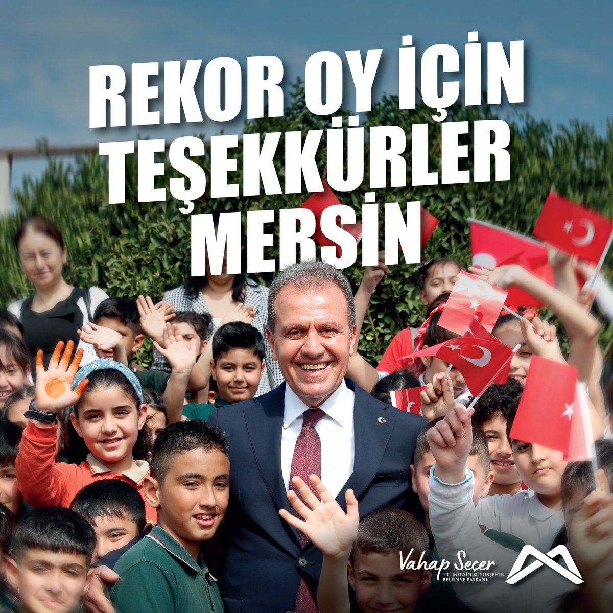 Teşekkürler #Mersin!

Vatandaşlarımızın rekor oyla yüklediği sorumluluğun farkındayız. Yeni 5 yılımızda çok daha fazla çalışacağız ve güzel hizmetler yapacağız.🧿
