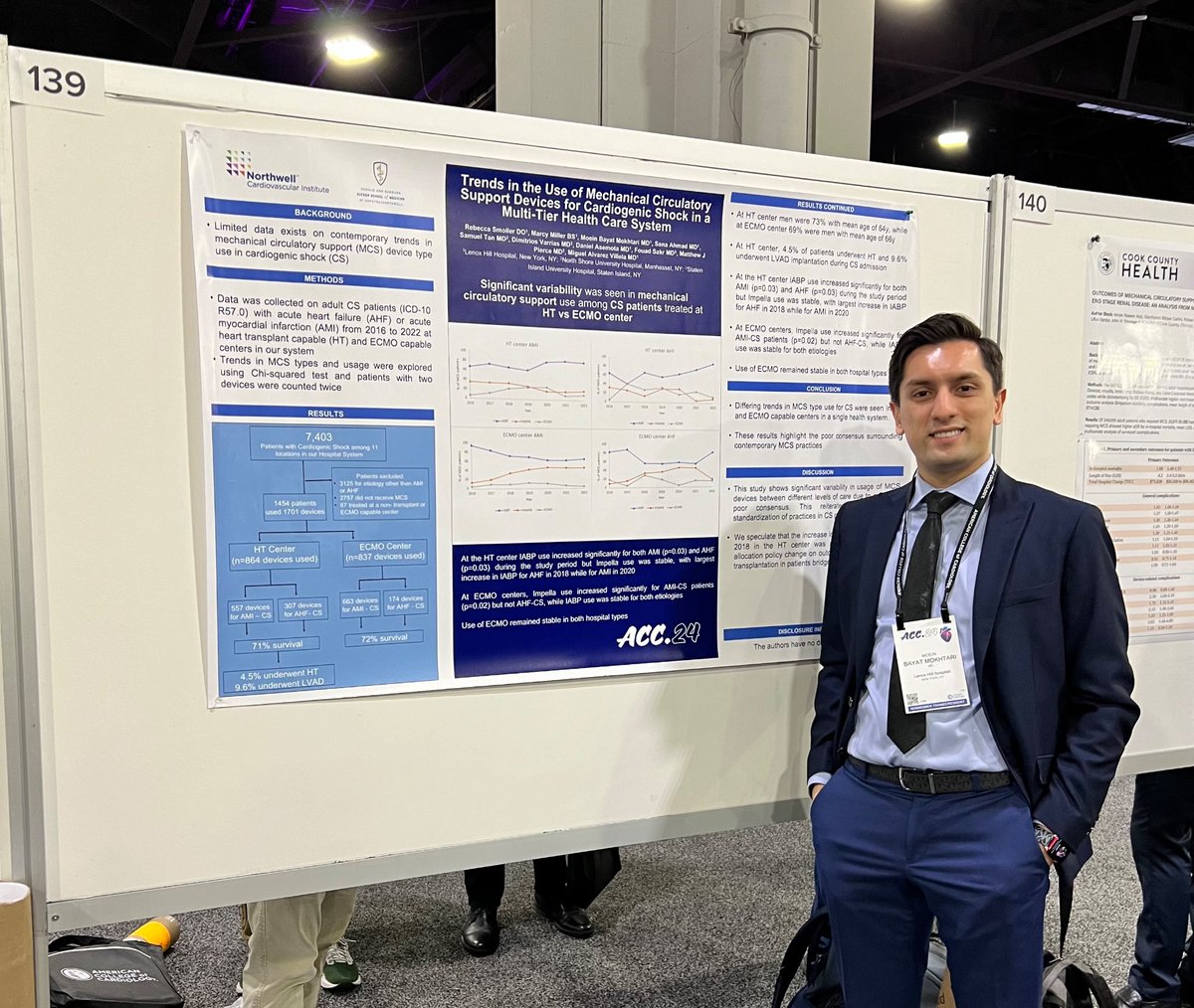 Very proud of our @NorthwellHealth residents and fellows presenting our #cardiogenicshock research at #ACC2024 @ACCinTouch Covering all hot topics: PACs, MCS use and interhospital transfers