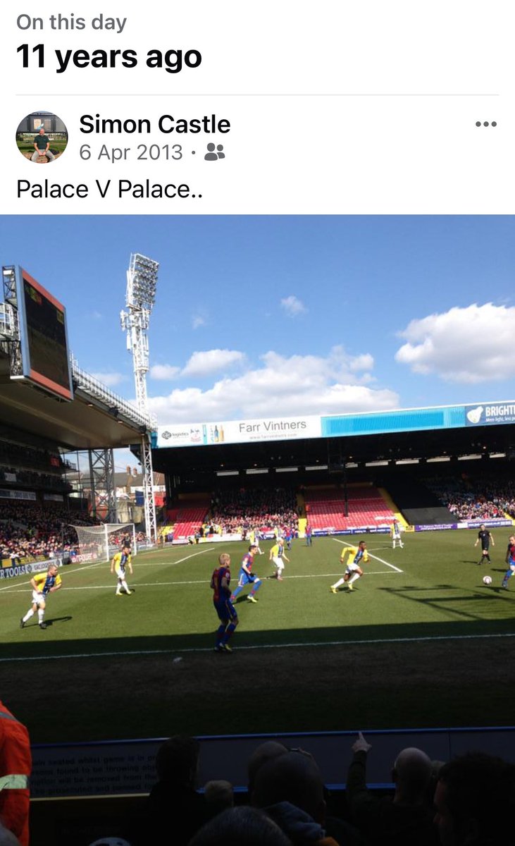 11 years ago... Palace V Palace 😂 #cpfc