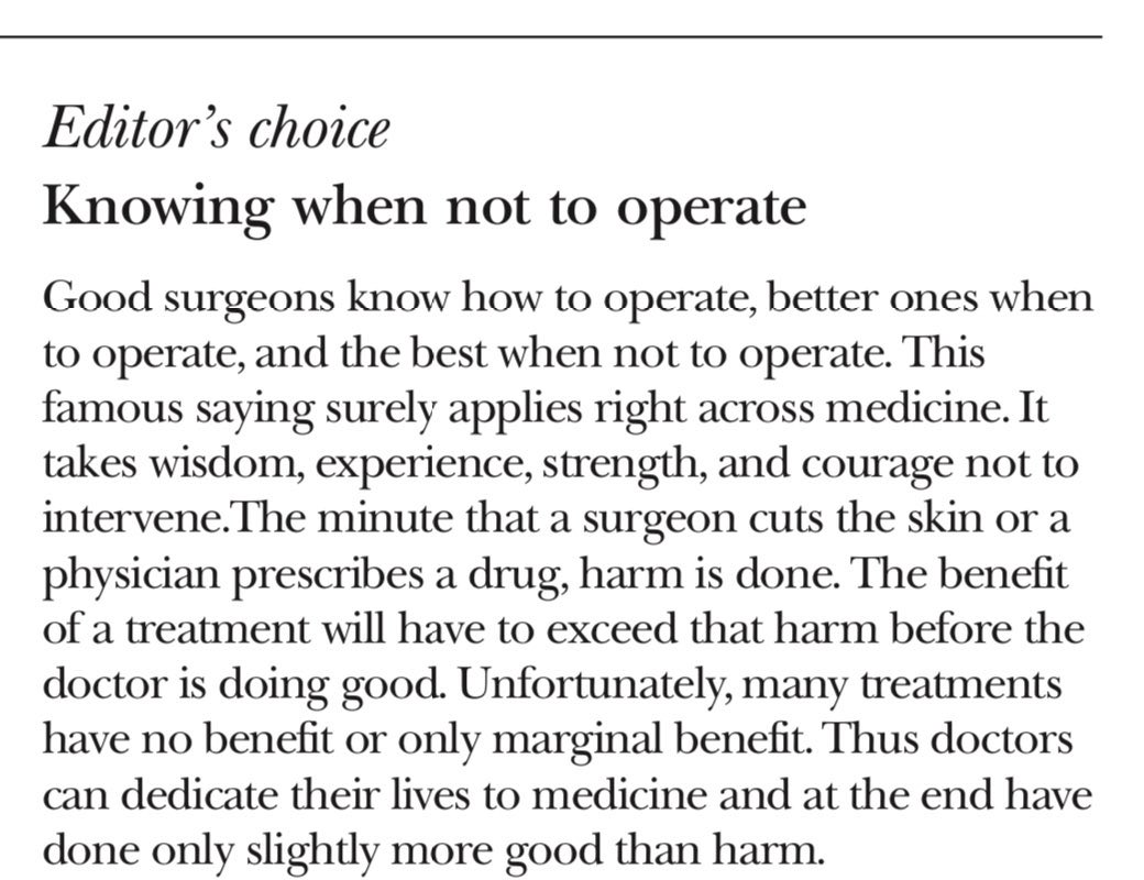 Saber cuando NO operar... dense unos minutos para leer esto, desde #residentes hasta los más experimentados #cirujanos #cirugia #pediatrics #niños ⁦@Me4Ped⁩ ⁦@me4_so⁩