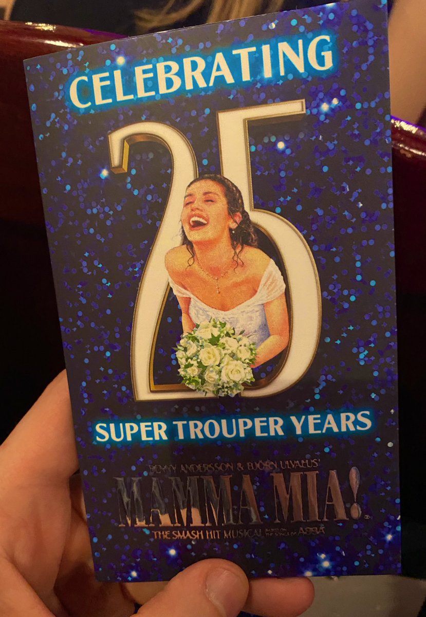 Sooooo excited to be celebrating 25 years of @MammaMiaMusical! 🎉🎉🎉🎉