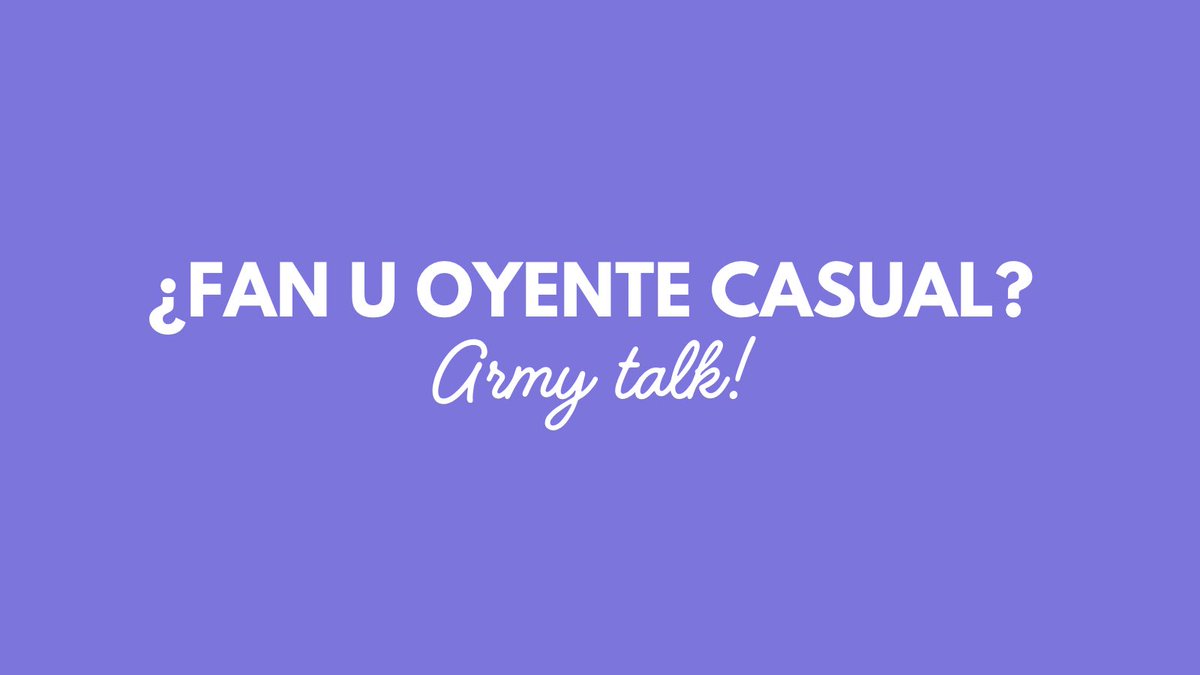 ARMY, debemos hablar sobre: diferencia entre ser fan y ser oyente casual 📝 Desde hace meses hay una conversación muy delicada en el fandom y creo que es momento de aclarar las cosas. ARMY es un fandom que sabe de música, escucha diferentes géneros y disfruta de la diversidad +