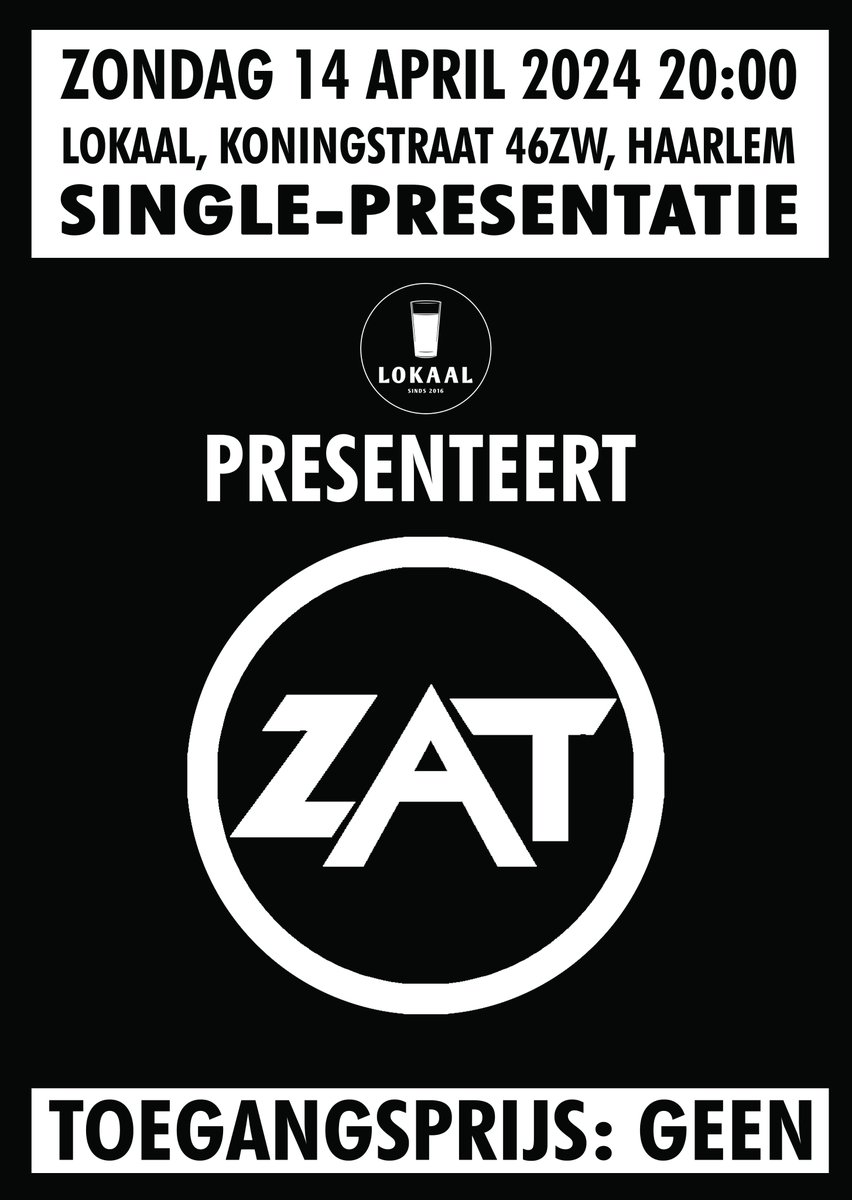 Op zondag 14 april presenteren wij onze nieuwe single, die dan uitkomt op de streaming-services en (in gelimiteerde oplage van 100 stuks, aldaar verkrijgbaar) op vinyl, alsmede YouTube (met clip).