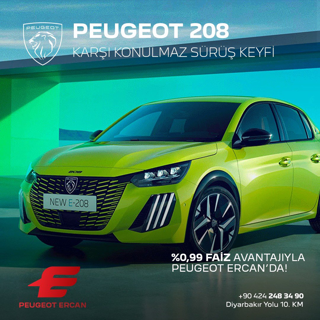 Peugeot 208
Karşı Konulmaz Sürüş Keyfi!
#ercanoto #ercanotoelazığ #peugeot #elazığ #araba