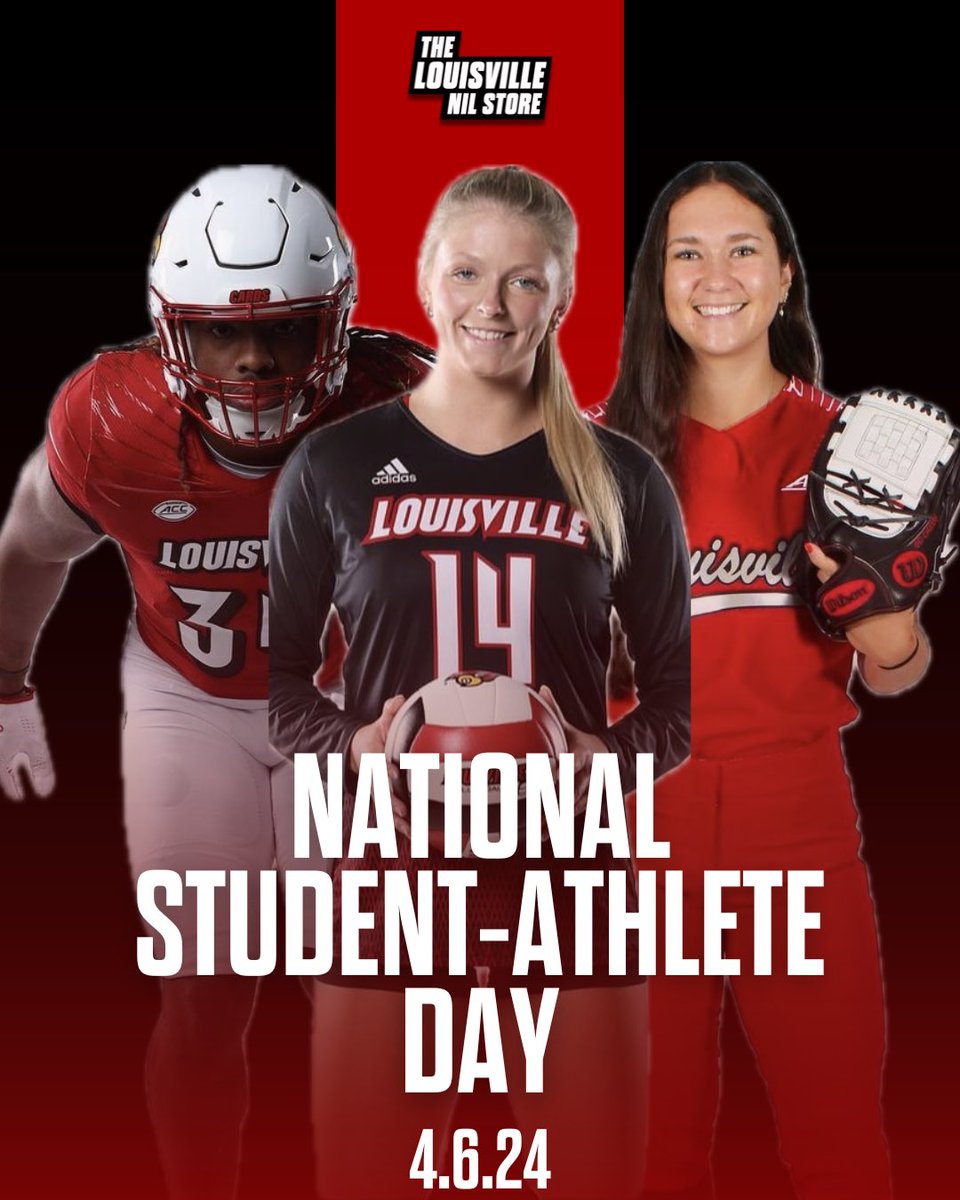 We’re proud to celebrate our student-athletes every day, but ESPECIALLY today on #NationalStudentAthleteDay!

Let’s show these three and all of our athletes some love today 👇🙌
louisville.nil.store