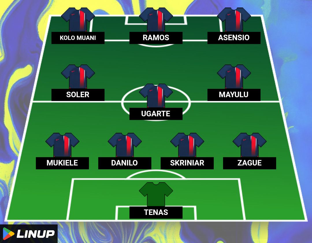 LinupApp's tweet image. Les compositions officielles de Paris et Clermont pour débuter le match.

#PSGCF63 ⬇️