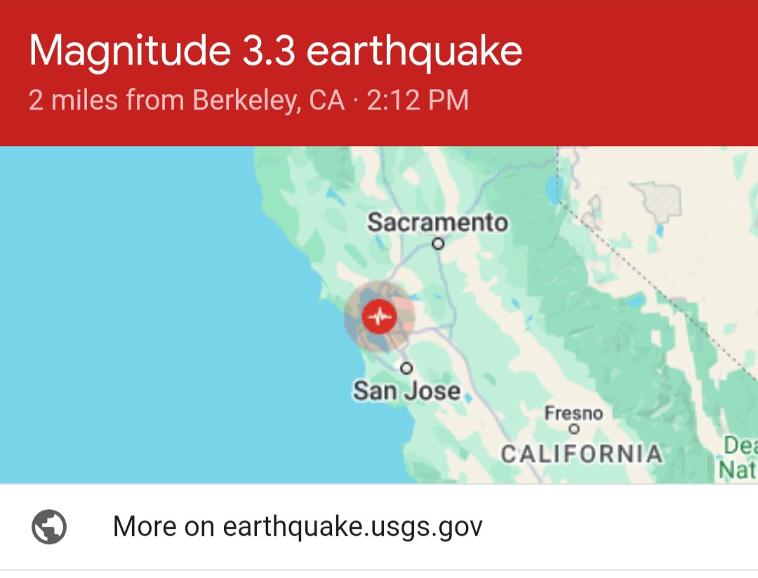 My son and I were talking about the earthquake felt here in Delaware yesterday, and I think that caused there to be an earthquake today near where he lives.