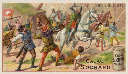 9 April 1388: The Old Swiss Confederacy defeats the Archduchy of Austria, the Habsburgs, in the Battle of #Naefels despite being outnumbered 16 to 1. It was the last battle of the Swiss-Austrian conflicts that lasted through most of the 14th century. #ad amzn.to/2yCz8RB