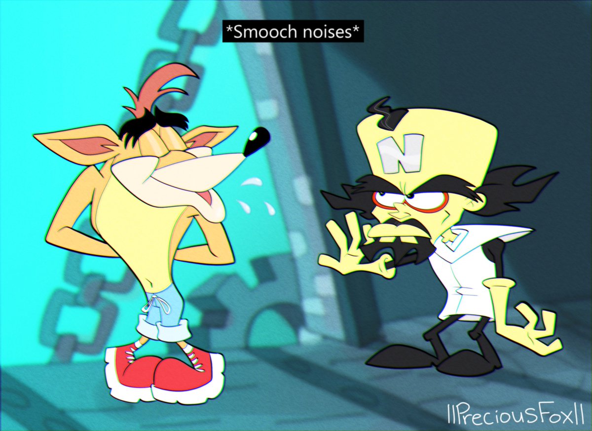 Look at these screen shots from the lost animated pilot for, 'Crash Bandicoot 2'~! 😱😅