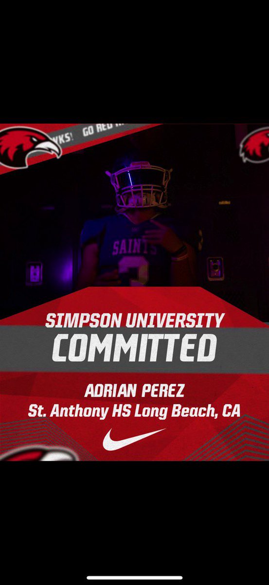 I'd like to express gratitude to all my former and current teammates and coaches for their support in reaching this point. I'm thrilled to announce my commitment to play football at Simpson University. @raul3lara @CoachG_Simpson @brett_driskell @SAHS20Athletics @GametimeRC