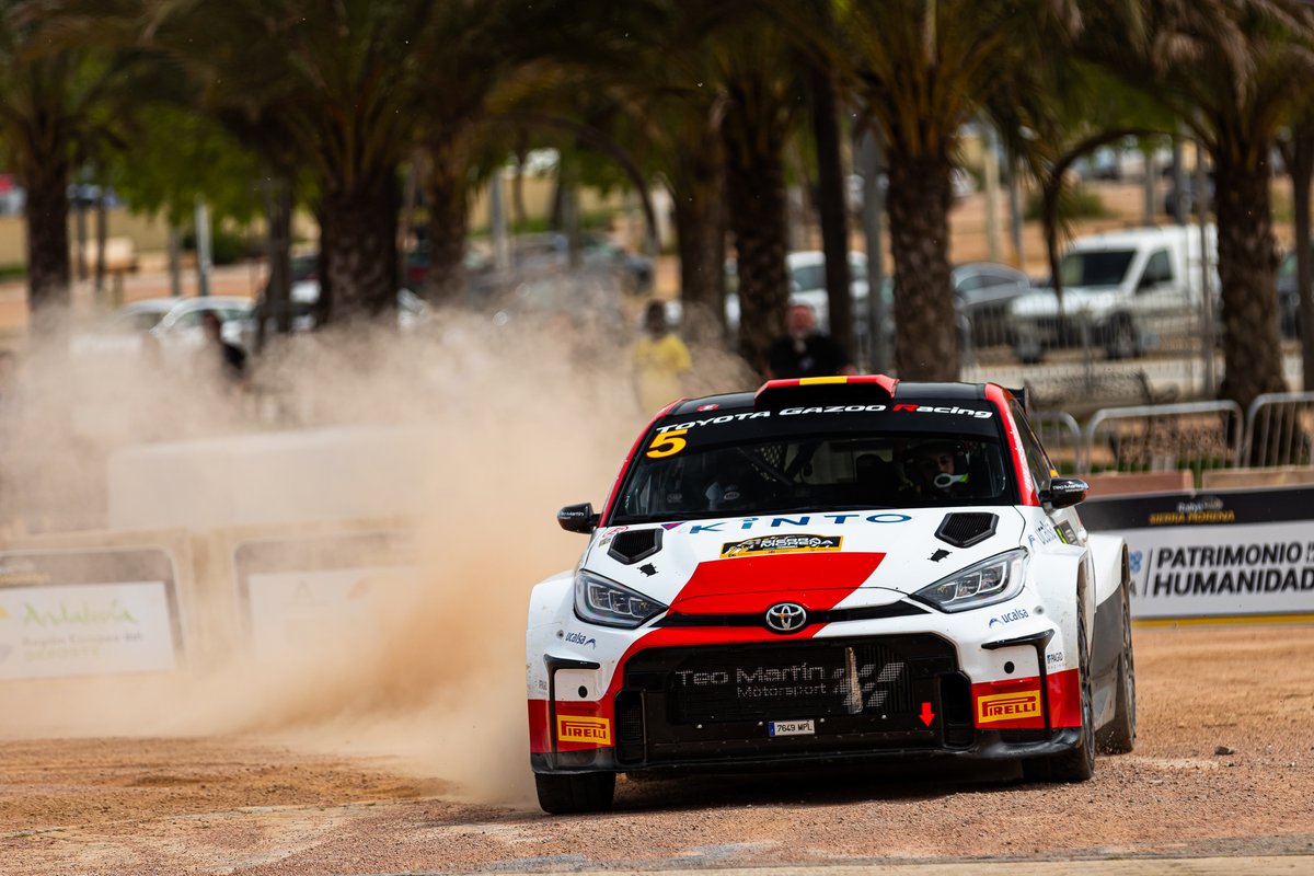 🇪🇸 Termina la etapa con el Toyota #GRYarisRally2 en segunda posición a 8,9s. Este domingo quedan por delante 6⃣ tramos 💪. - 🇬🇧 Day 1 completed with the Toyota #GRYarisRally2 in second position at 8.9 sec. We have 6⃣ challenging stages ahead of us on Sunday 💪. #TGRSpain #SCER