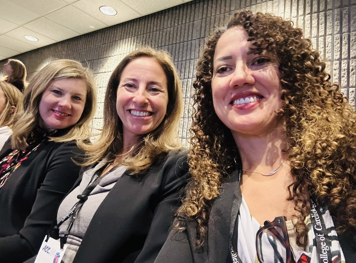 When u see this crew… you know you’re in the room where it happens. 🤰🏽❤️👶🐣(IYKYK) #CardioObstetrics #ACC24 @nataliebello9 @DrKLindley @ACCinTouch