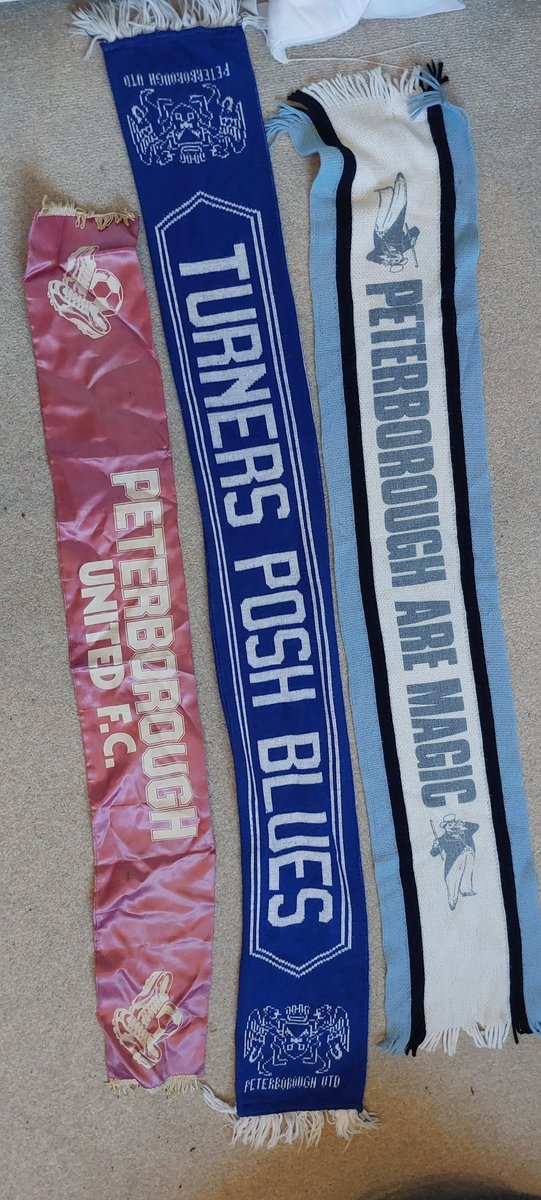 Now a scarf decision for Wembley, I think the silk one at the bottom will make me look quite the dandy in London Town tomorrow! #pufc