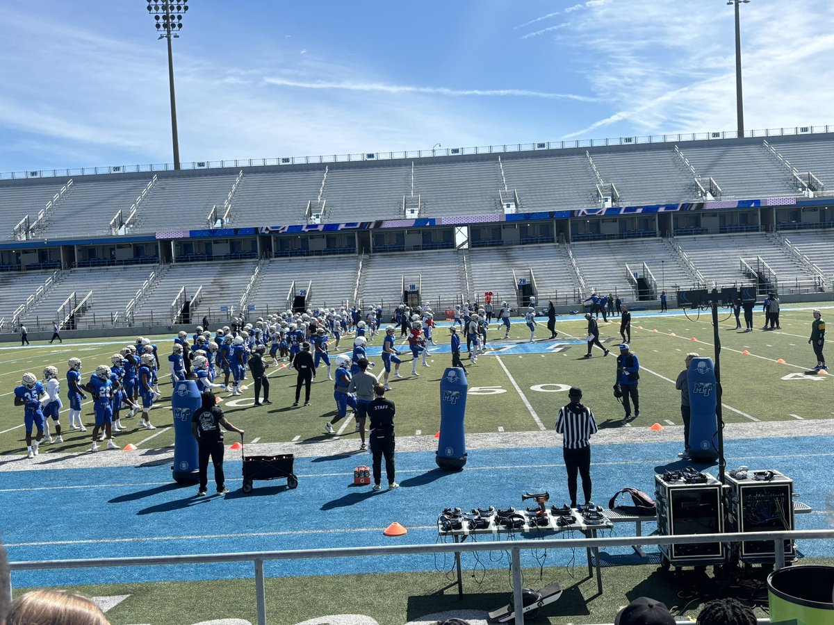 Had an amazing time and experience at Middle Tennessee today. Thank you @CoachBodie4 and @MTFB_Recruiting for the invite, I can’t wait to be back up soon.