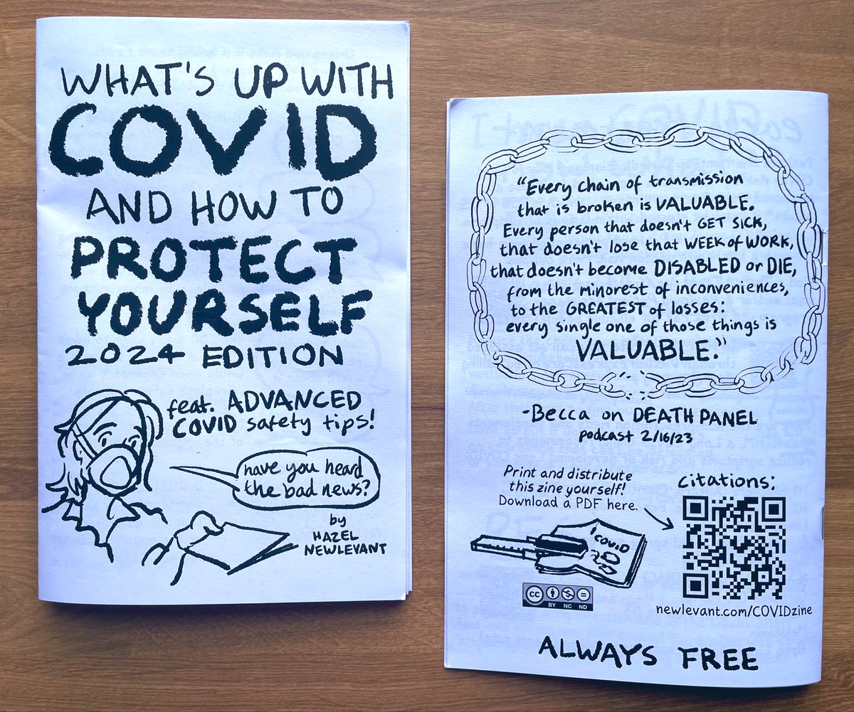 What’s Up With COVID and How to Protect Yourself: 2024 Edition New zine!! This is my (well-informed layperson’s) understanding of what’s going on with COVID right now and how to lower your risk of getting it (again). Read at Newlevant.com/COVIDzine or in the thread below 👇