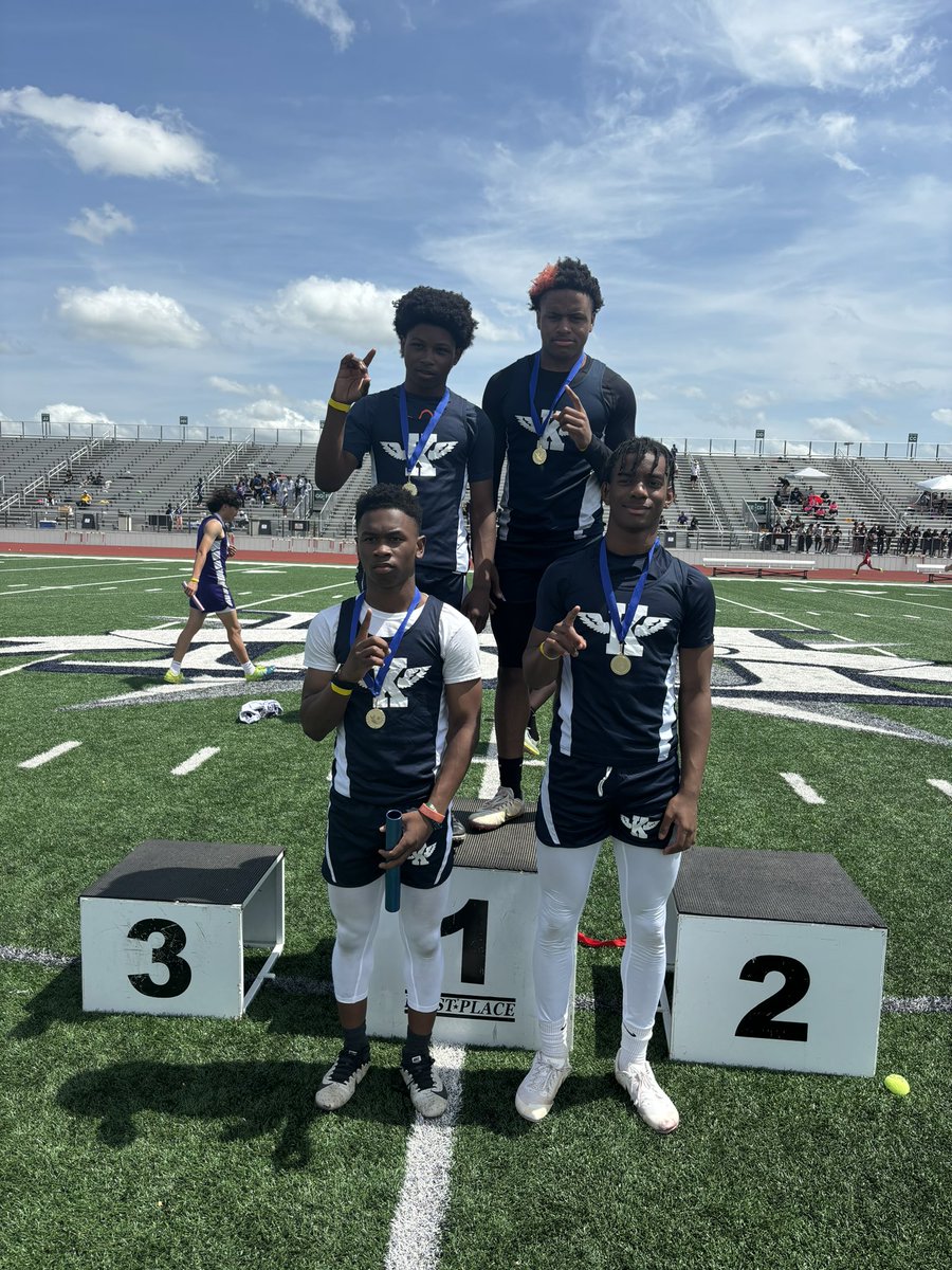 These future pirates took 1st in district 4x100!!!!! @PoteetRecruits