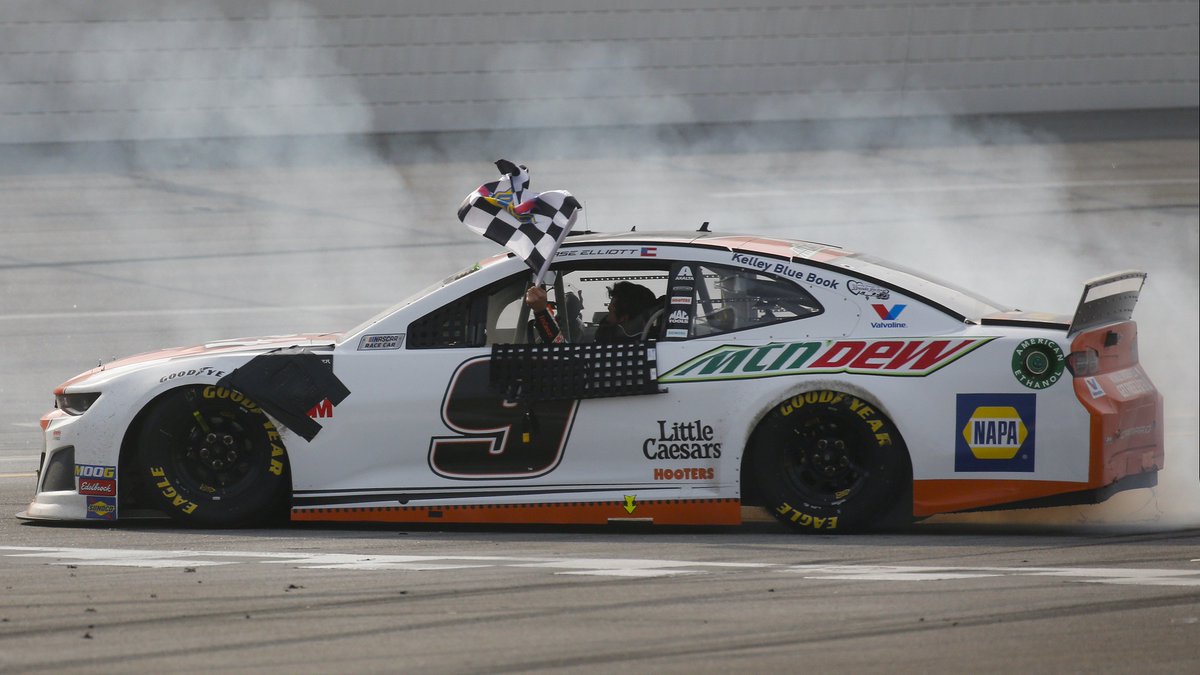 On this day in NASCAR history - Chase Elliott won the 2019 GEICO 500 at Talladega