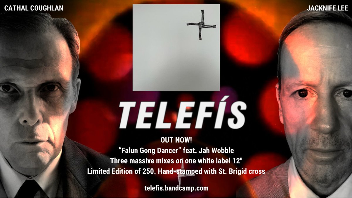 Finally available to ship! The long-awaited Telefis feat. Jah Wobble 'Falun Gong Dancer' white label 12' featuring the three mighty mixes from the EP. Limited to 250. Hand-stamped with St. Brigid cross. Order here: telefis.bandcamp.com/album/falun-go…