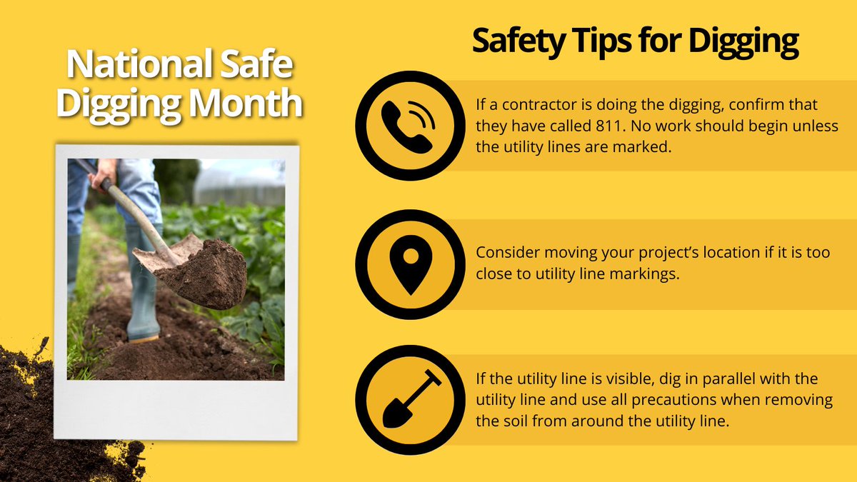 April is #NationalSafeDiggingMonth. 🌱 Before you dig, remember to call 811 to help keep you safe from hitting underground lines. Get more tips for safe digging below. energized.edison.com/stories/the-ho…