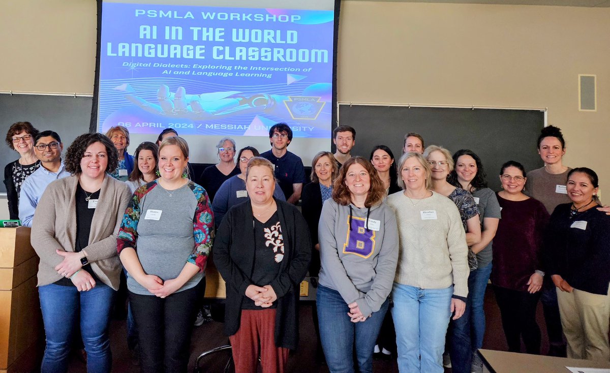 Wow! We learned so much about AI in the WL classroom from Katie Weisser and Emily Smith at the PSMLA workshop at Messiah University. Thanks to all members who attended! How are you using AI in your language classes?