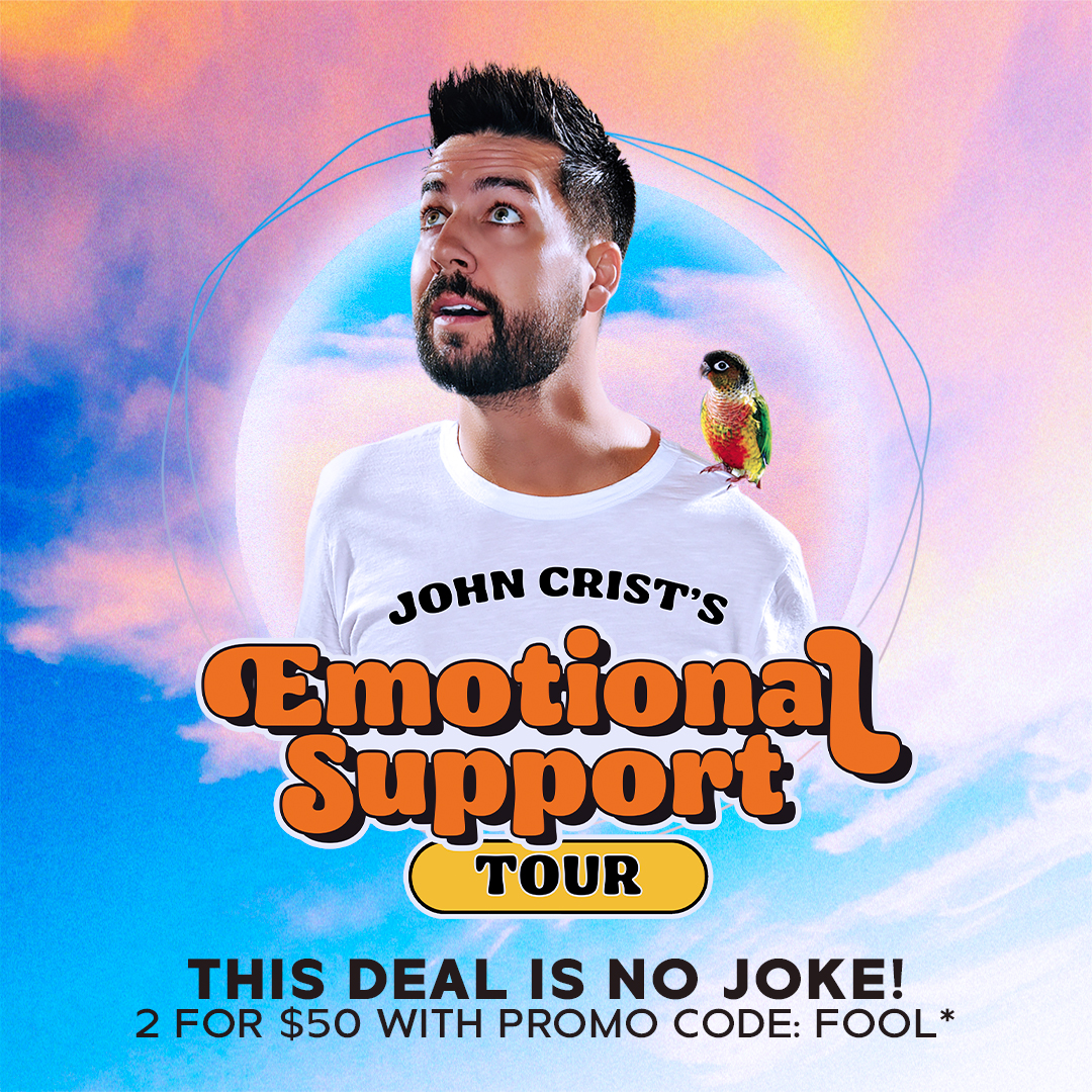 Offer extended! 2 tickets for $50 for John Crist's Emotional Support Tour at Mayo Civic Center on Friday, April 12! Use passcode: FOOL to unlock this incredible offer, available only on select seats and while supplies last through 12pm April 12, 2024. mayociviccenter.com/event/john-cri…