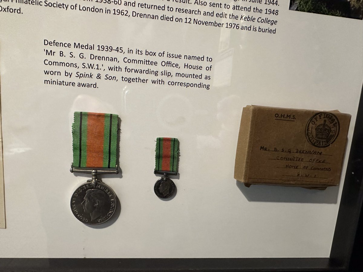 One of our #WW2 Defence medals with an interesting recipient #Medals #HouseOfCommons . In our WW2 #HomeFront displays