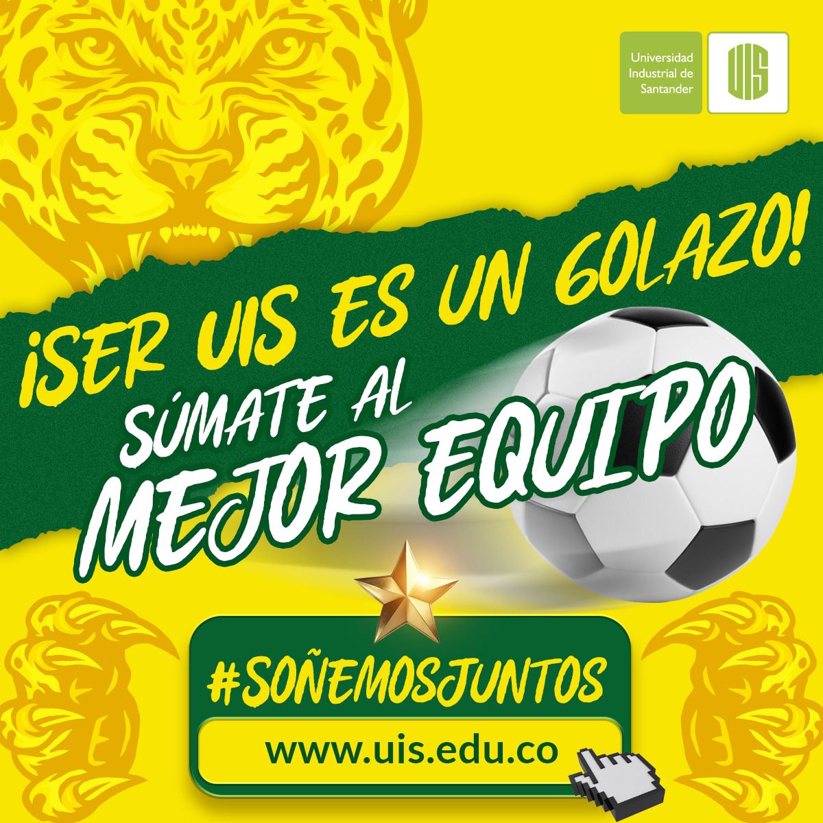 Ser @Uis es un golazo.  Soñemos juntos para que nadie nos despierte. Vaaamoooooos!!!! <a href="/RectorUIS/">Hernán Porras Díaz</a> <a href="/VidalAbreo/">𝑽𝒊𝒅𝒂𝒍 𝑯𝒖𝒎𝒃𝒆𝒓𝒕𝒐 𝑨𝒃𝒓𝒆𝒐</a> <a href="/ABucaramanga/">Atlético Bucaramanga</a> <a href="/AlcaldiaBGA/">Alcaldía de Bucaramanga</a> <a href="/GobdeSantander/">Gobernación de Santander</a> <a href="/soyjaimeandres/">Jaime Andrés Beltrán</a> <a href="/GralJuvenalDiaz/">General Juvenal Díaz</a> <a href="/Maskaraoficial/">Enmascarado Auriverde</a> <a href="/FLSurOficial/">Fortaleza Leoparda Sur</a>