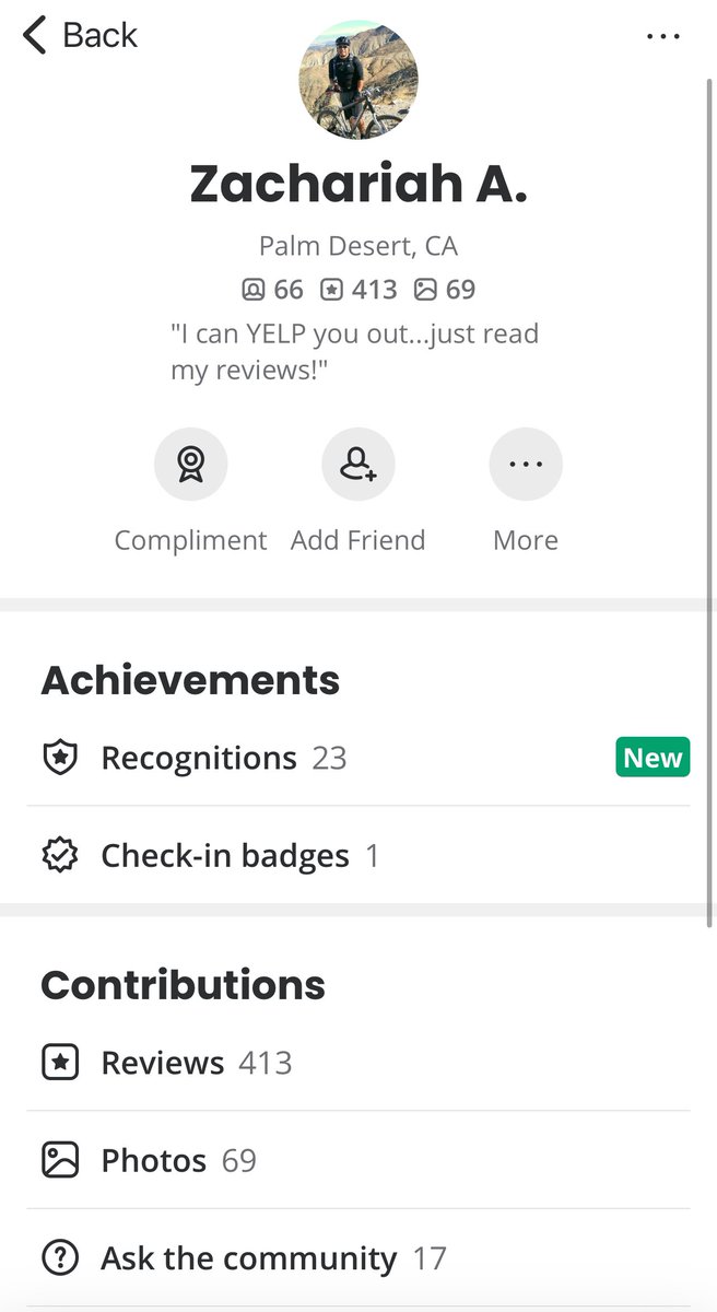 YelpersSuck's tweet photo. Imagine getting reviewed by this chump? Just stay home, Zachariah from Palm Desert! Over 2 “missing” dumplings? Get over yourself. You’re the reason why I say #YELPSUCKS! You’re not worth serving! https://t.co/TmpdgxkdQp