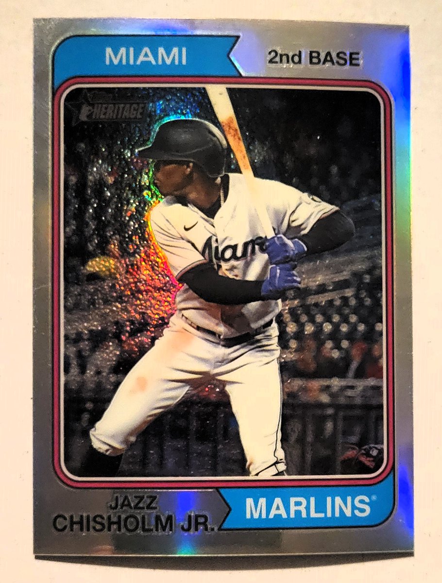 2023 Topps Heritage Chrome Refractor - Jazz Chisholm Jr - ebay.us/elmhC2

#miamimarlins #marlins #jazzchisholm #jazzchisholmjr #MLB #majorleaguebaseball #baseball #MLBcards #MLBcard #mlbtradingcards #mlbtradingcard #mlbsportscards #mlbsportscard #mlbsportcards