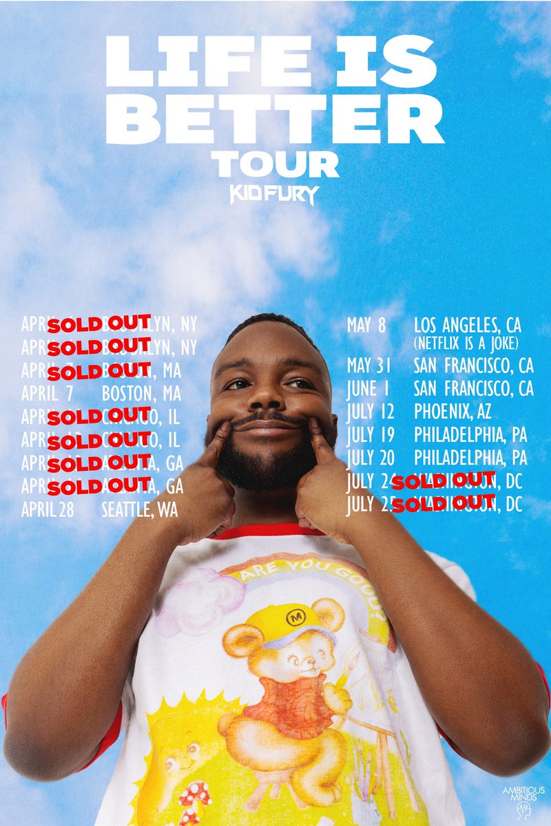 The Life Is Better Tour kicks off today in Brooklyn, NY with two sold out shows thanks to y’all! All info and tickets for other shows are available on LifeIsBetterTour.com 🙂