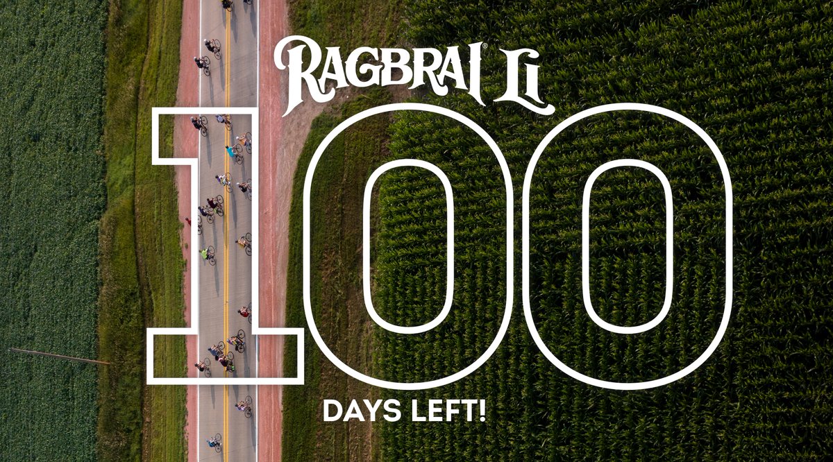 100 Days 'til RAGBRAI LI! Who's ready?! 👋
