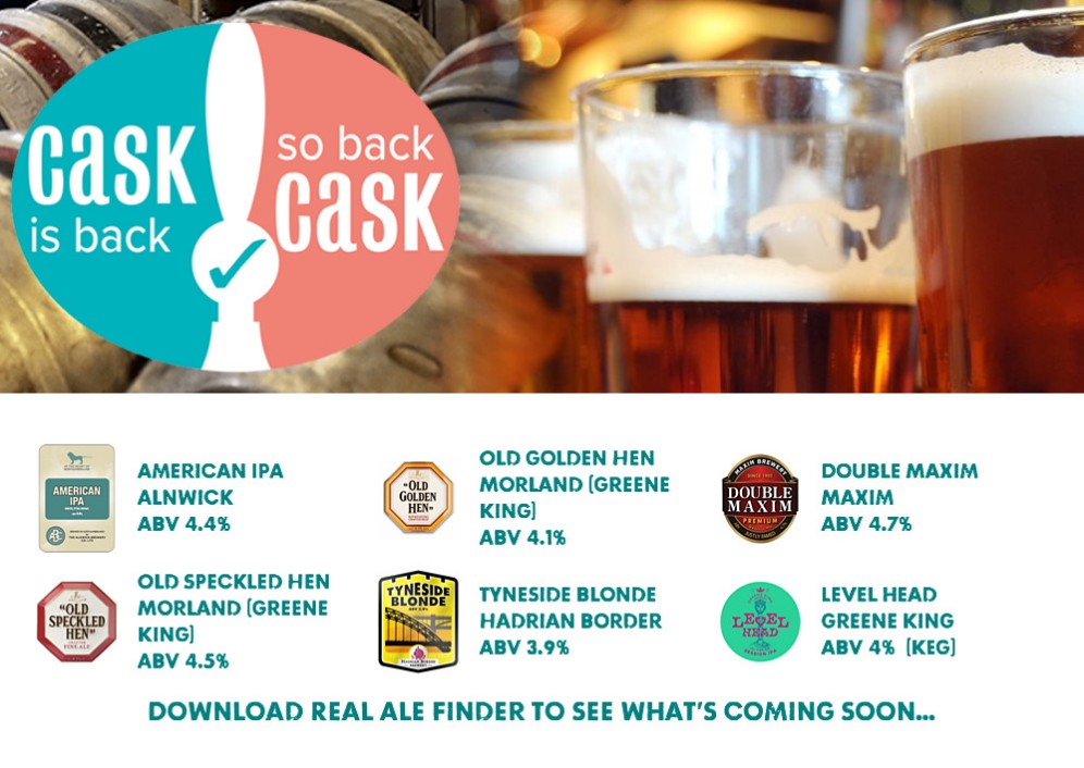 On the bar today!
Beer Board: tinyurl.com/2p89y3tt

#CaskIsBack <a href="/AlnwickBrewCo/">Alnwick Brewery Co</a> <a href="/greeneking/">Greene King</a> <a href="/MaximBrewery/">Maxim Brewery</a> <a href="/HadrianBorder/">Hadrian Border Brewery</a> <a href="/TYNCAMRA/">TYN CAMRA</a>
#RealAleFinder