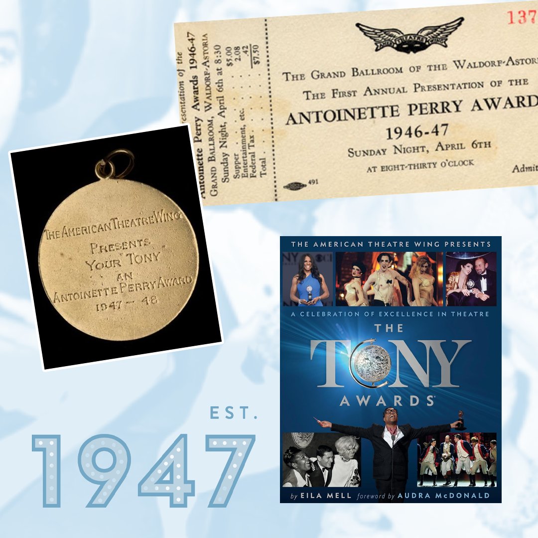 On this day in 1947, the American Theatre Wing’s Tony Awards® got their start!

Wanna learn more about the over 75 years of #TonyAwards history? Pre-order 'The Tony Awards: A Celebration of Excellence in Theatre' - out April 16 wherever books are sold.