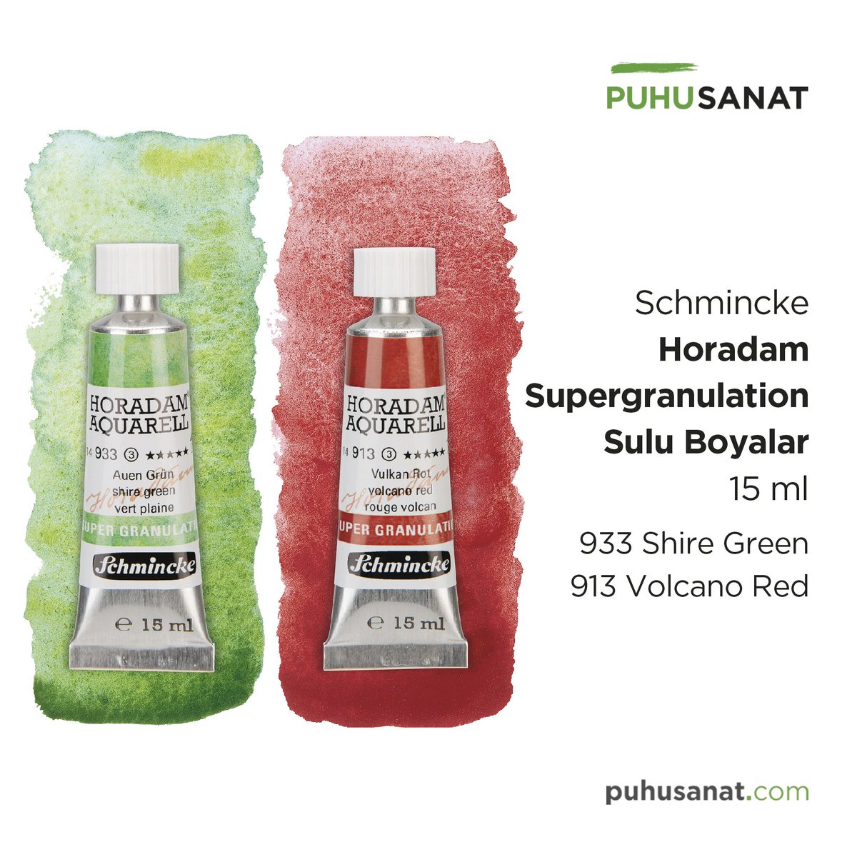 Schmincke Horadam Supergranulation Sulu Boyalar 15 ml 
✔933 Shire Green
✔913 Volcano Red

puhusanat.com/horadam-superg…

#suluboya #schminckesuluboya #resimmalzemeleri #schmincke #artmaterials #davinci #davincibrushes #suluboyamalzemeleri #aquarelle #aquarelleart #aquarellepainting