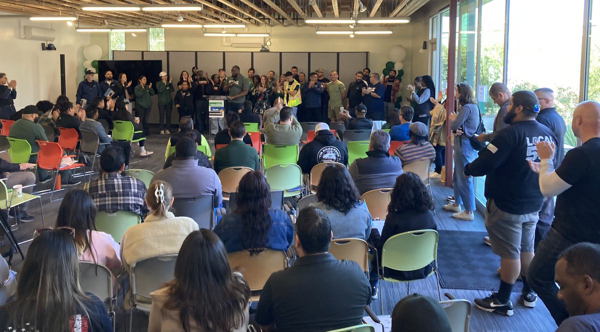Big turnout at ⁦<a href="/StJosephCtr/">St. Joseph Center</a>⁩ today as ⁦CEO ⁦<a href="/RyanSmithEd/">Dr. Ryan J. Smith, EdD</a>⁩ greets homeless service providers, labor allies &amp; other advocates who are gathering gather signatures for the LA County Affordable Housing Ballot Measure. #MeasureA