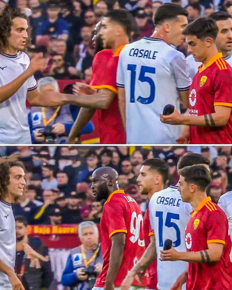 Dybala and French player Guendouzi got into an altercation during the Rome derby.

Dybala took off his shin pad which has a photo of Argentina winning the World Cup and showed it to Guendouzi.