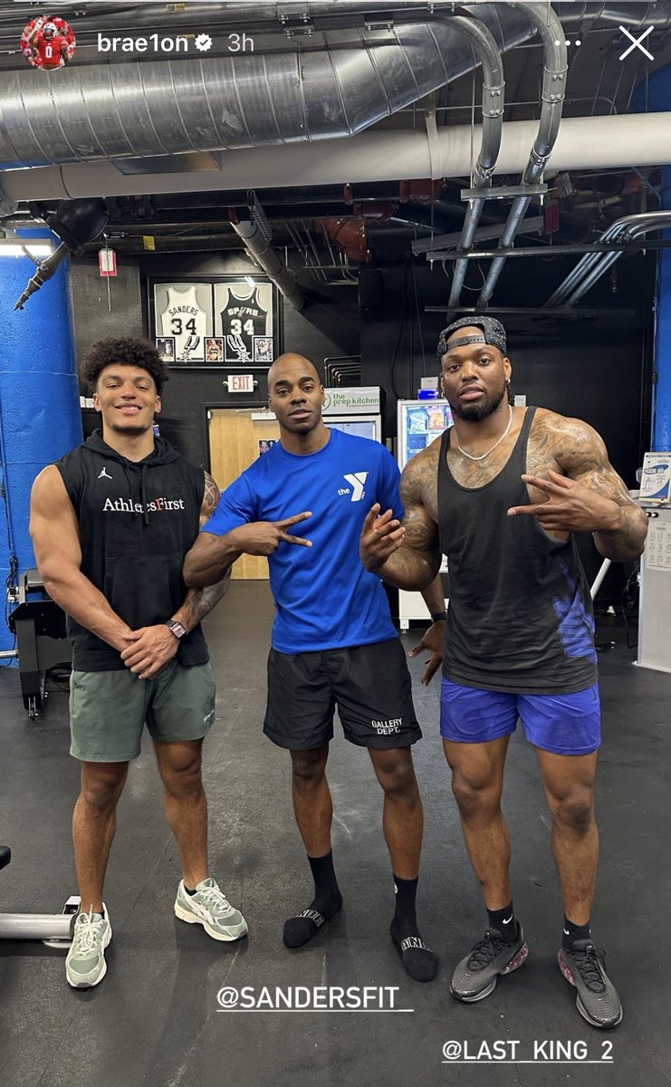 Wisconsin RB Braelon Allen working out with Ravens RB Derrick Henry