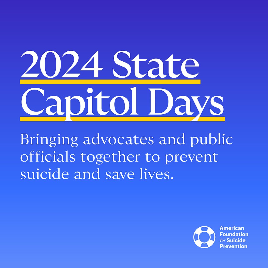 Come together, not just in acknowledgment, but in action to #StopSuicide. Our State Capitol Day events amplify our voices and demand attention to the urgent need for suicide prevention and mental health support. Find your chapter to join in: afsp.org/chapters #AFSPadvocacy