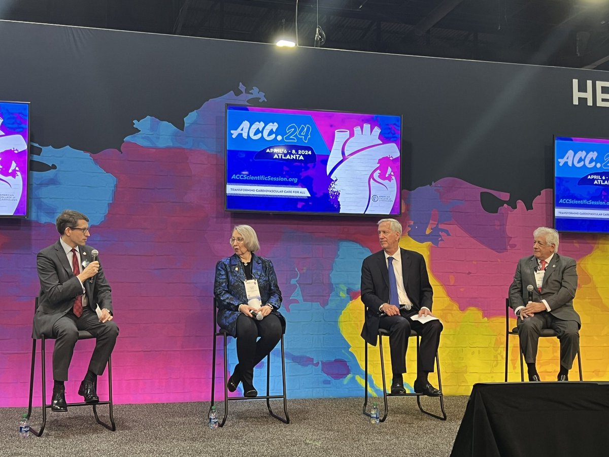 Great Heart-to-Heart discussion on the Heart2Heart Stage about the importance of member engagement in achieving ACC’s Mission. #ACC24 #ACCPresident