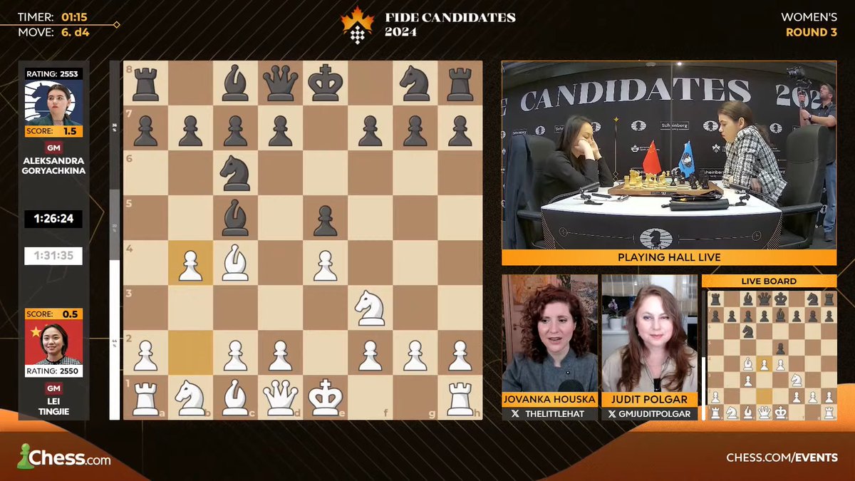 IT WAS PLAYED! @agadmator twitch.tv/chess #chess #womeninchess