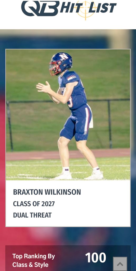 #100 but just getting started. @QBHitList @PatriotRecruits @PlayBookAthlete @QBUniverseQBU @RecruitGeorgia @BigFaceSportss @CJacksonPRZ @Coach_AO @CoachHennes @coachmikehayde @GSAthletics_FB @GeorgiaMaxPreps @PrepRedzoneGA @Coach_Burks @AuburnMade @ChrisWeinke16 @TroyRecruiting…