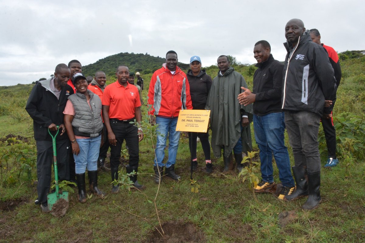 Mission to promote sustainability in sports ongoing! Proud to join @OlympicsKe led by @TergatP at the launch of the LEA sustainability project marked by tree growing 4 Olympic Forest during @UN #IDSDP2024. Building partnership with @UNEP_Africa, @athletics_kenya & @SEI_Africa