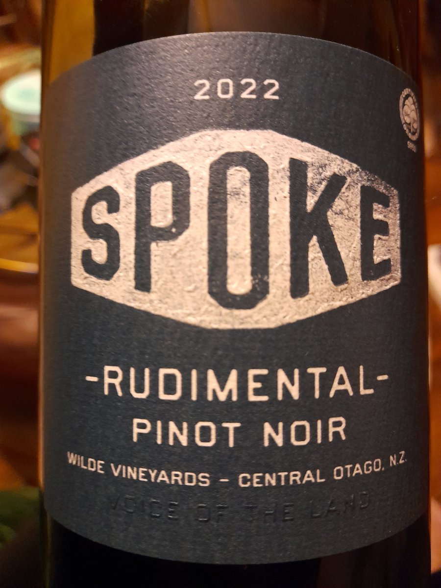 So delish, so translucent, so fragrant, so savoury...beautifully tender #PinotNoir from #CentralOtago grown by my friend and original gangster @wineswinger in the foothills of the Pisa Range and made by the lovely @mrbglover of @thecoterie.nz for @spokewines #Aotearoa