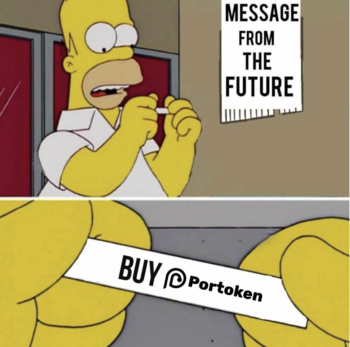 The Simpsons... We guessed you saw the future, now we're sure! We know Homer Simpson had plenty of Portoken in his wallet 🤫😎🚀