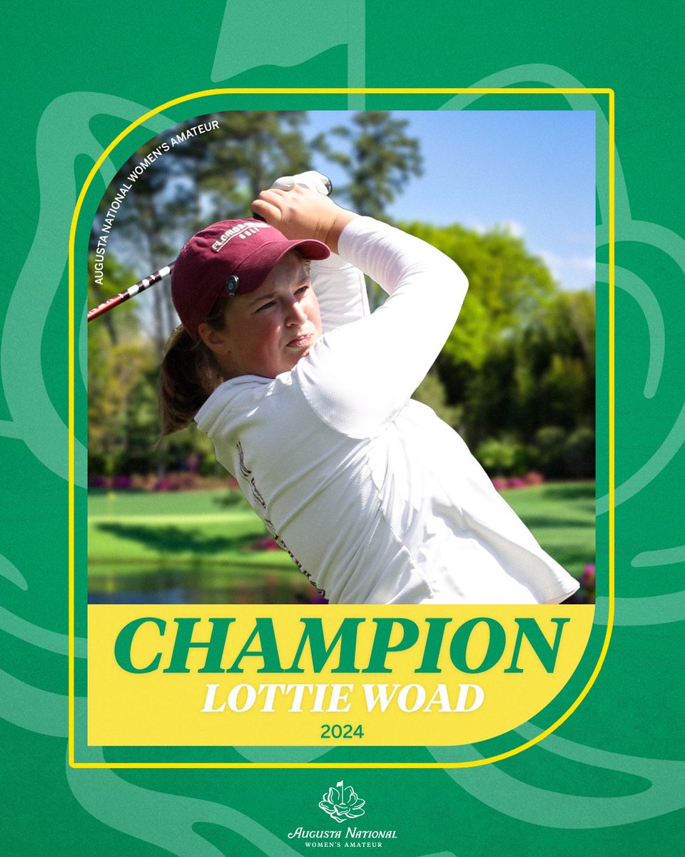 Lottie Woad wins the 2024 Augusta National Women's Amateur! #ANWAgolf