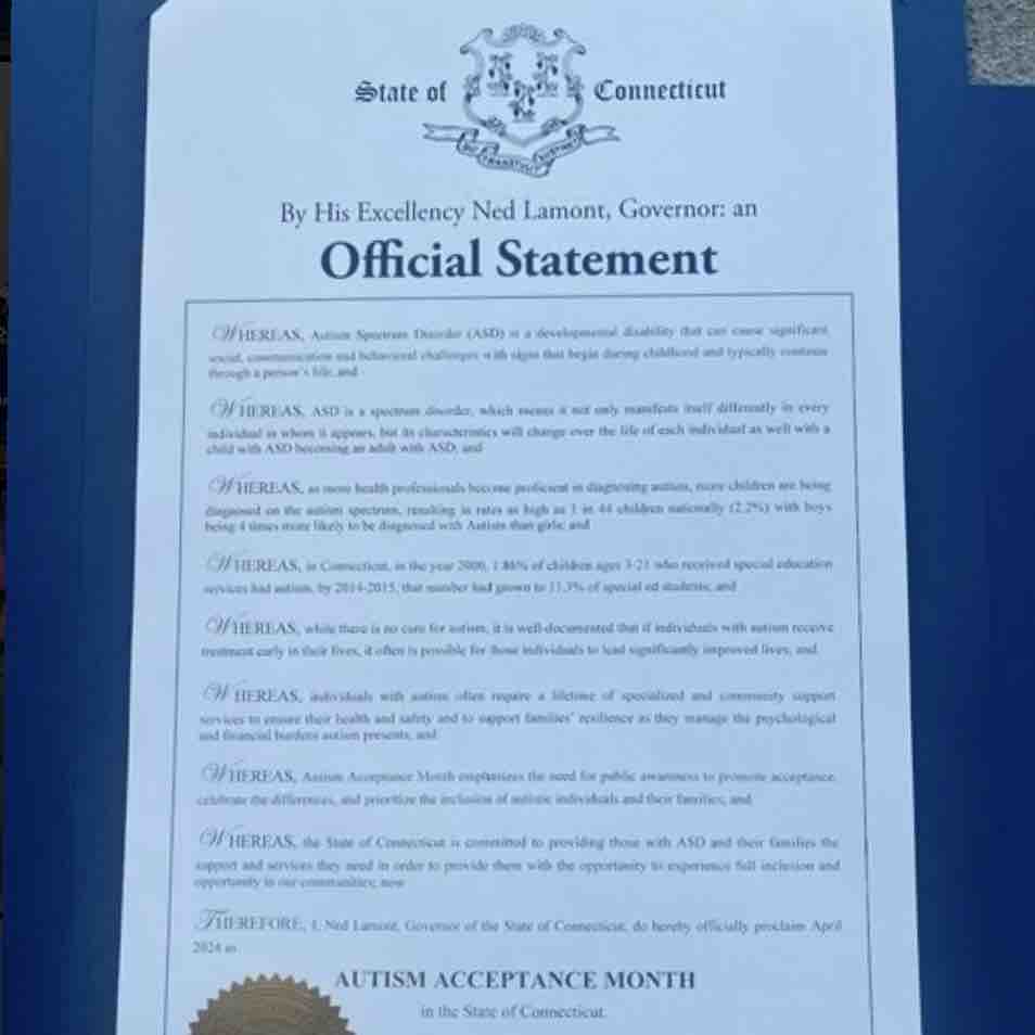 I was honored to help recognize #AutismAwarenessandAcceptanceMonth in @Norwalk_CT this week. We can make our world more inclusive by engaging in the civic process to advocate for change! Learn how you can make a difference: Civics101.ct.gov #civicengagement #civics