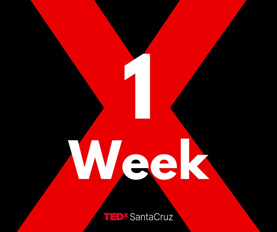 Countdown! Just 1 week until TEDxSantaCruz Rising Together on April 13 at the beautiful Crocker Theater at Cabrillo College ✨

Tickets are sold out but stay tuned for livestream info at tedxsantacruz.org