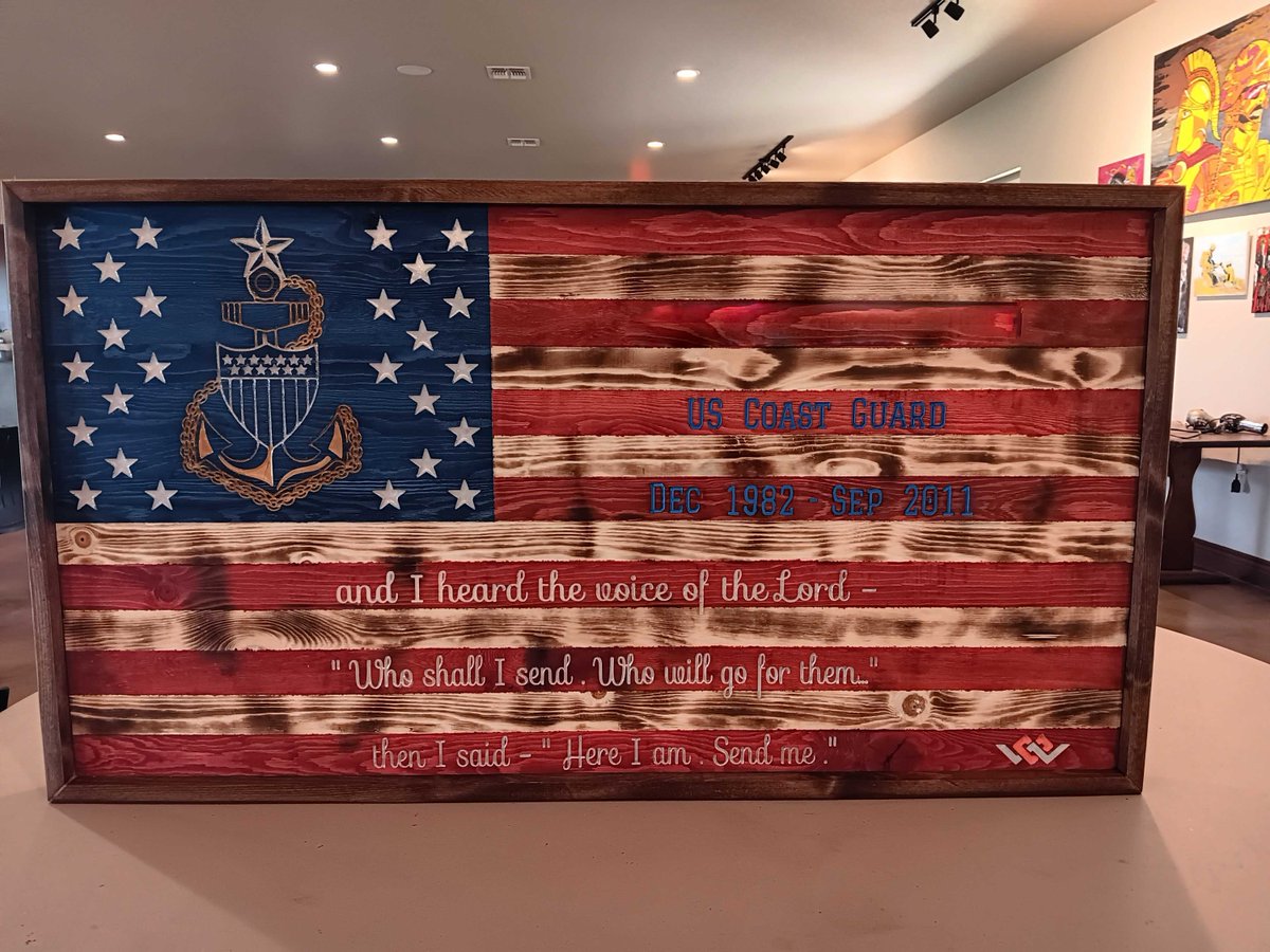 'Who shall I send. Who will go for them? Then I said - 'Here I am. Send me.' Beautiful artwork crafted on site.. warriorsheart.com #sober #sobriety #rehab #pts #alcohol #warriorshealingwarriors #strengththroughhealing #veterans #firefighters #emt #cops #firstresponders