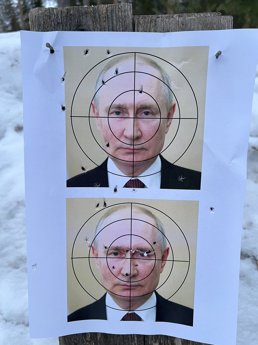 Target practice started with the kids. #fuckputin #fuckrussians #fuckrussia #russiansarerats